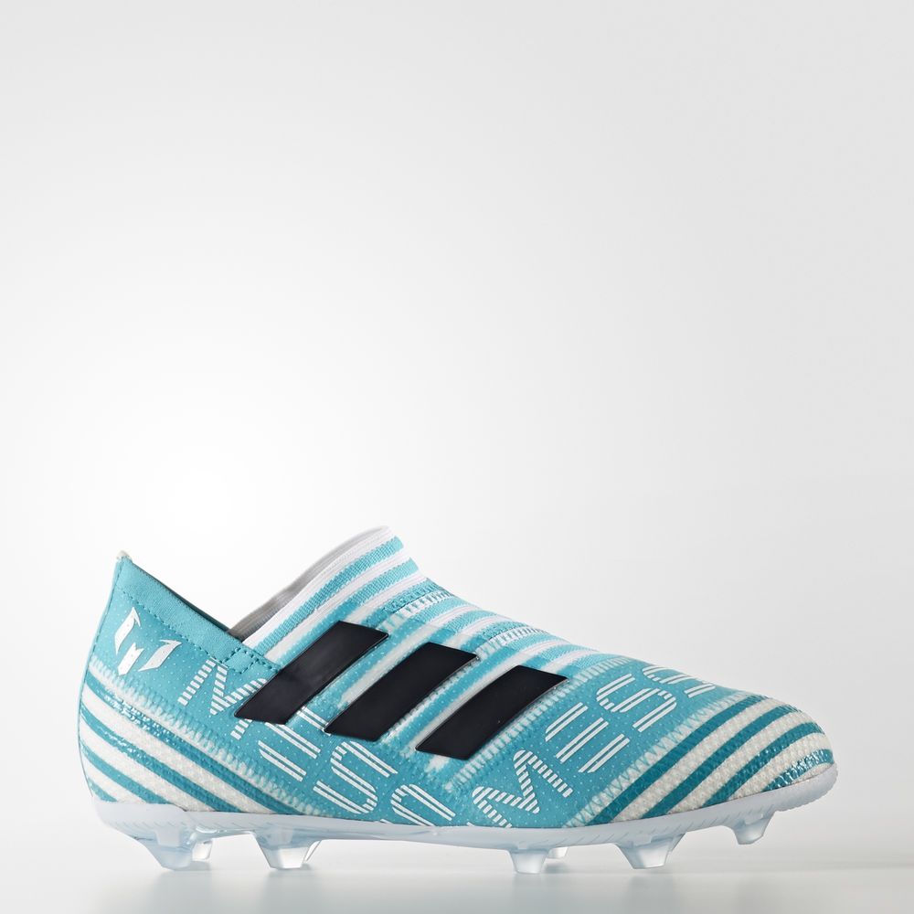 Adidas Nemeziz Messi 17+ 360 Agility Firm Ground - ποδοσφαιρικα παπουτσια για αγορια - Τυρκουάζ/Ασπρ